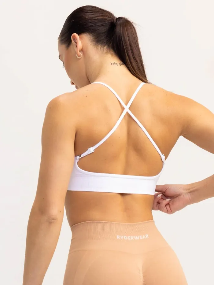Lift 20 Seamless Sports Bra 8211 White Women Ryderwear Sports Bras