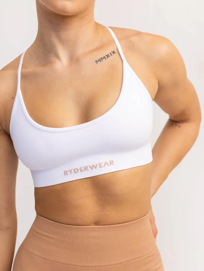 Lift 20 Seamless Sports Bra 8211 White Women Ryderwear Sports Bras