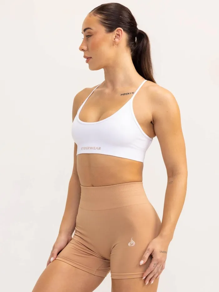 Lift 20 Seamless Sports Bra 8211 White Women Ryderwear Sports Bras