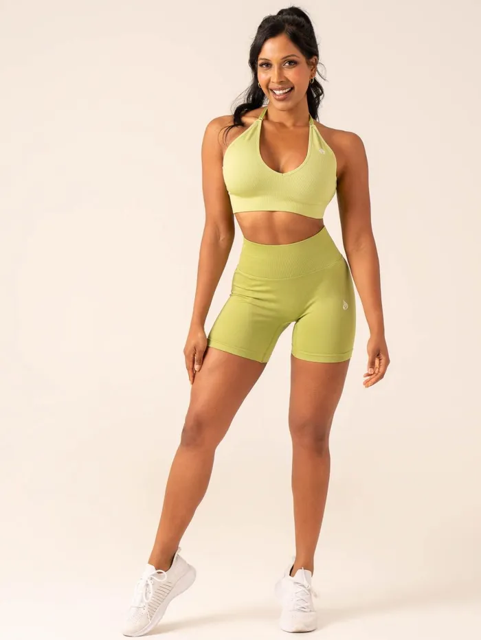 Lift BBL Scrunch Seamless Shorts 8211 Olive Women Ryderwear Gym Shorts