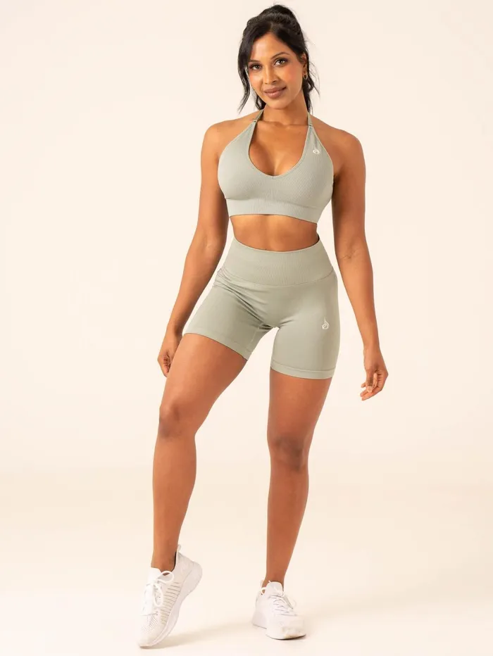 Lift BBL Scrunch Seamless Shorts 8211 Sage Women Ryderwear Gym Shorts