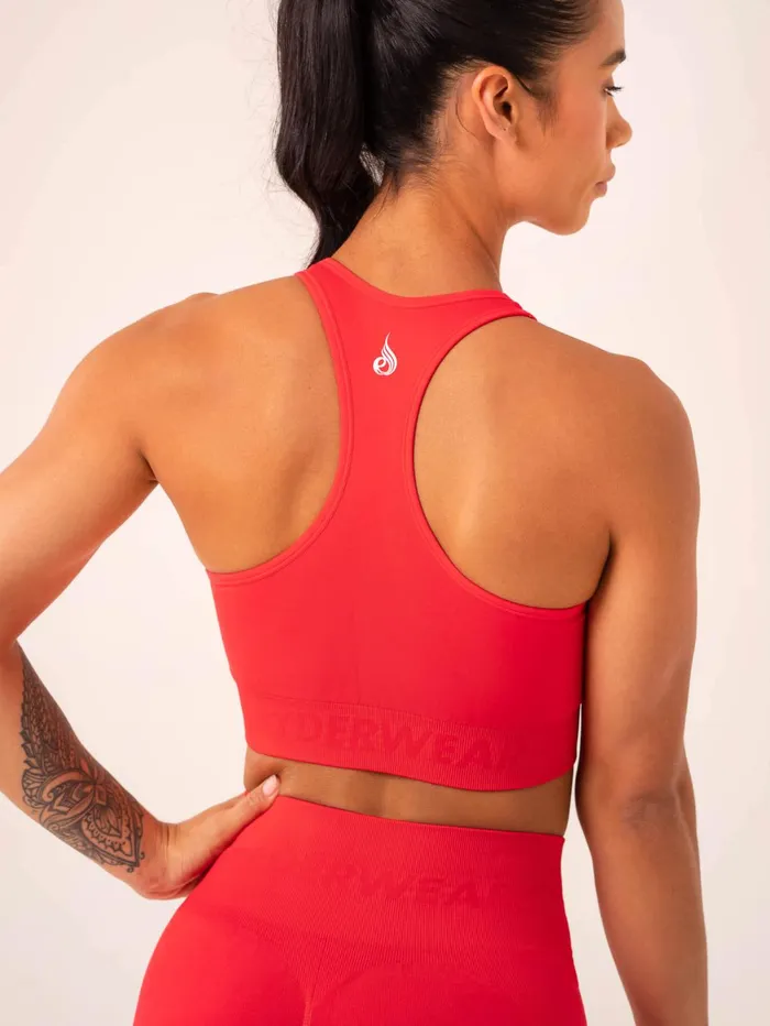 Lift Seamless High Neck Sports Bra 8211 Chilli Women Ryderwear Sports Bras