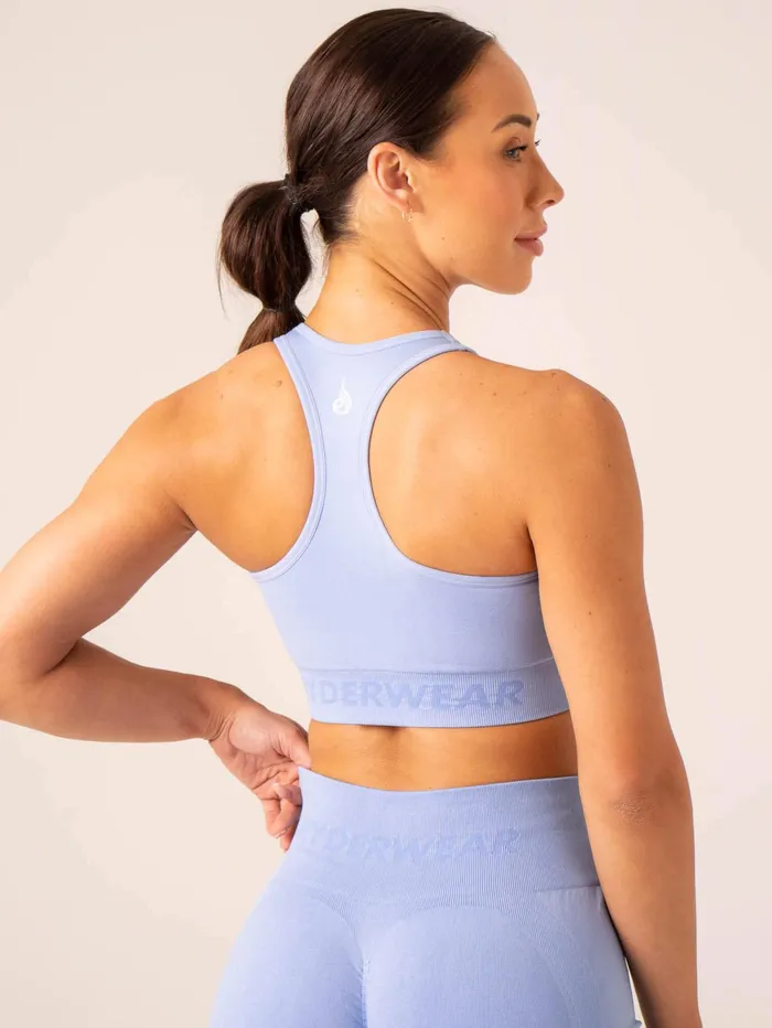 Lift Seamless High Neck Sports Bra 8211 Cornflower Blue Women Ryderwear Sports Bras