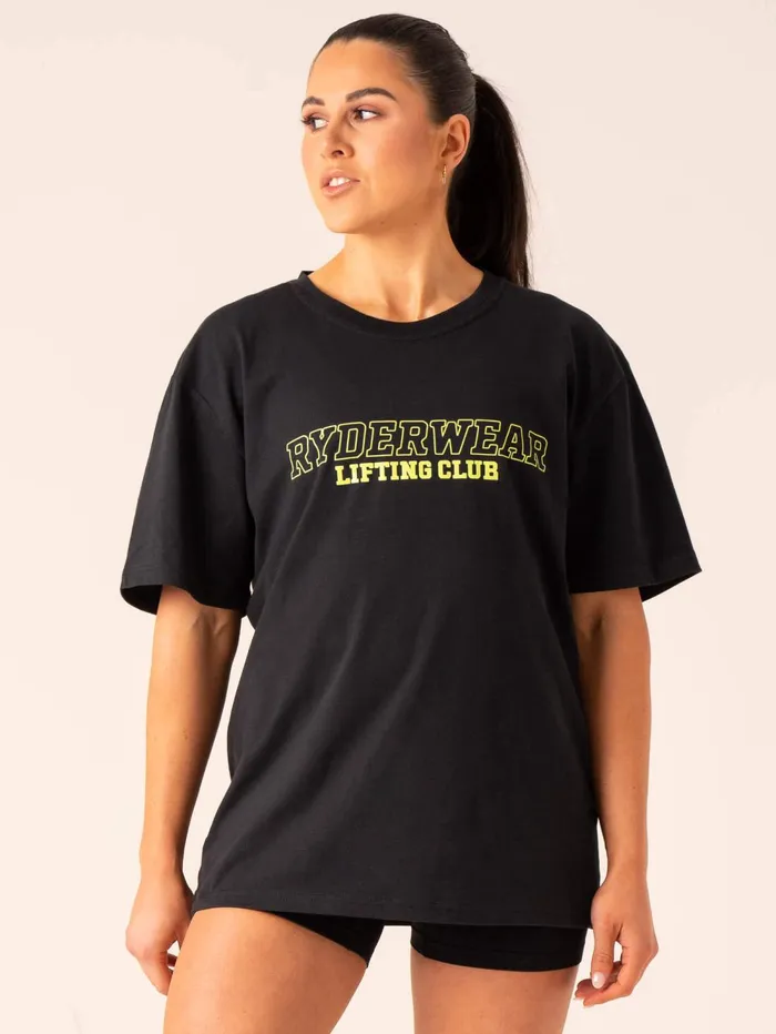 Lifting Club TShirt 8211 Black Women Ryderwear Tops