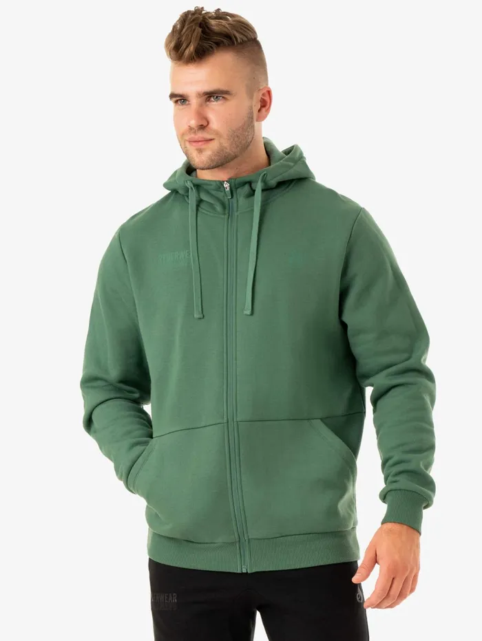 Limitless Zip Up Jacket 8211 Forest Green Men Ryderwear Jackets