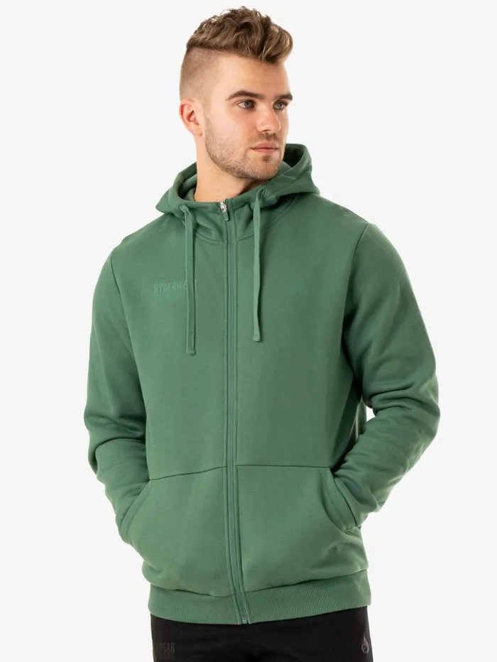 Limitless Zip Up Jacket 8211 Forest Green Men Ryderwear Jackets