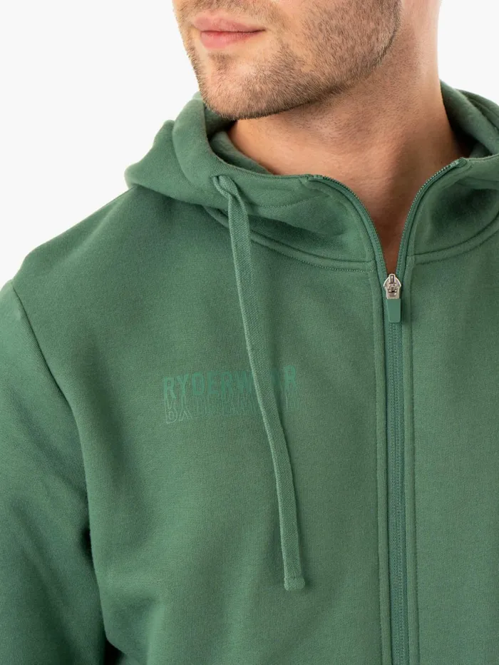 Limitless Zip Up Jacket 8211 Forest Green Men Ryderwear Jackets