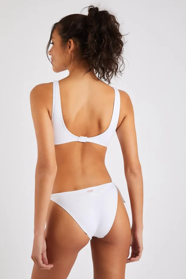 Lio and Benta Sunrib White Ribbed Bikini WomenKids Banana Moon Medium Coverage Lio and Benta Sunrib White Ribbed Bikini WomenKids Banana Moon Medium Coverage