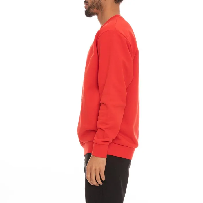 Logo Fleece Dafok Sweatshirt 8211 Red Red Kappa Mens Retro Sport