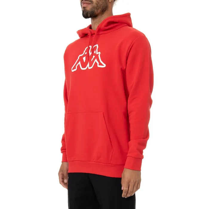 Logo Fleece Zavrok Hoodie 8211 Red Coral Red Coral Kappa Mens Sweatsuits