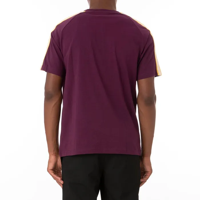 Logo Tape Avirec 2 TShirt 8211 Violet Violet Kappa Mens Retro Sport