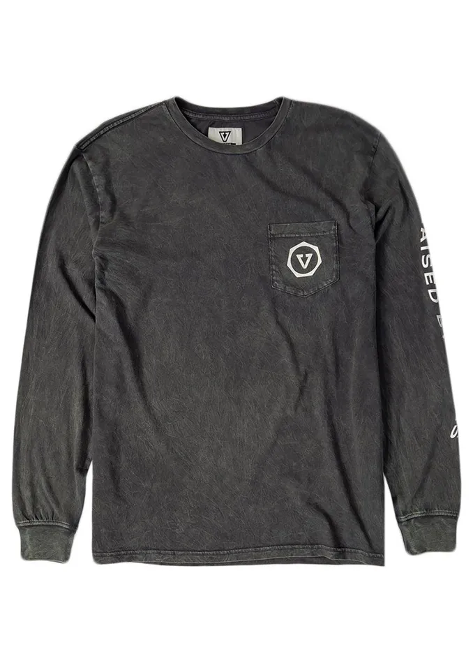 Long Sleeve Tees Men Vissla Mind Melter Ls Pkt Tee Phantom