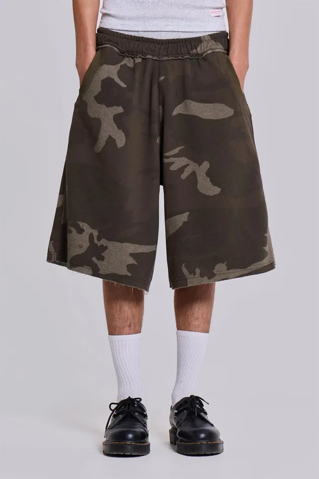 Loungewear Men Jaded London Shop Camo Monster Jogger Shorts