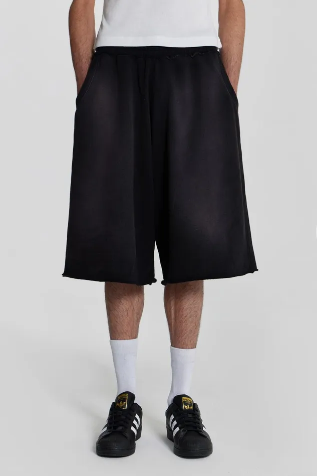 Loungewear Men Jaded London Shop Washed Black Monster Jogger Shorts