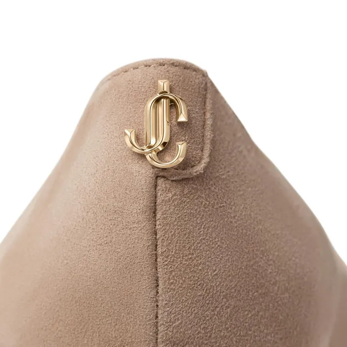 Love 100 Ballet Pink Suede Pointy Toe Pumps With Jimmy Choo Button Ballet Pink Women JIMMY CHOO Pumps