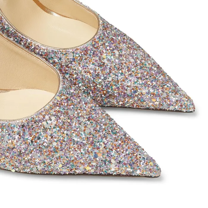 Love 65 Mochi Luminous Glitter Fabric Pointed Pumps Mochi Women JIMMY CHOO Pumps