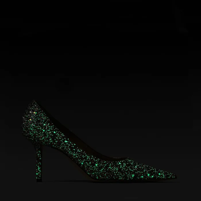 Love 65 Mochi Luminous Glitter Fabric Pointed Pumps Mochi Women JIMMY CHOO Pumps