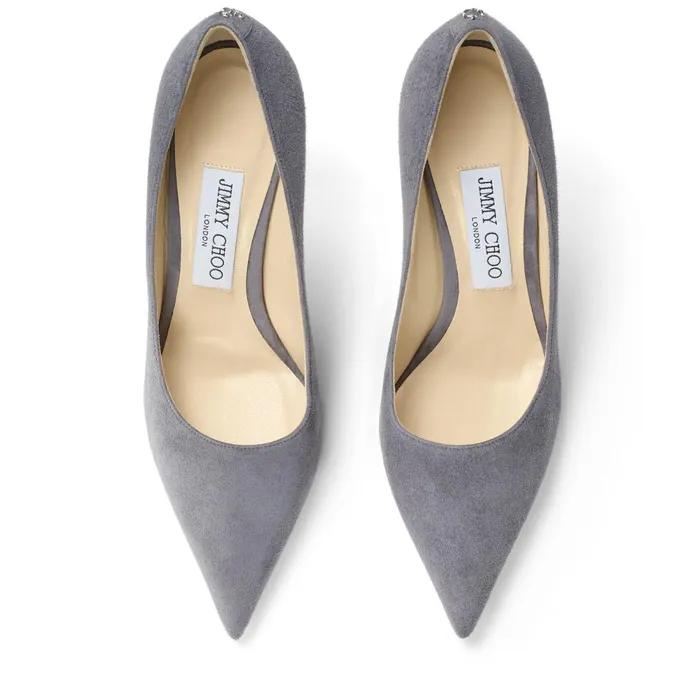 Love 85 Dusk Suede Pointed Toe Pumps With Jc Logo Dusk Women JIMMY CHOO Pumps