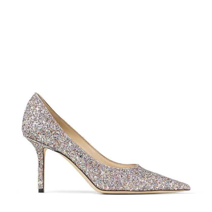 Love 85 Luminous GlowInTheDark Glitter Fabric PointedToe Pumps With Jc Button Mochi Women JIMMY CHOO Pumps Love 85 Luminous GlowInTheDark Glitter Fabric PointedToe Pumps With Jc Button Mochi Women JIMMY CHOO Pumps