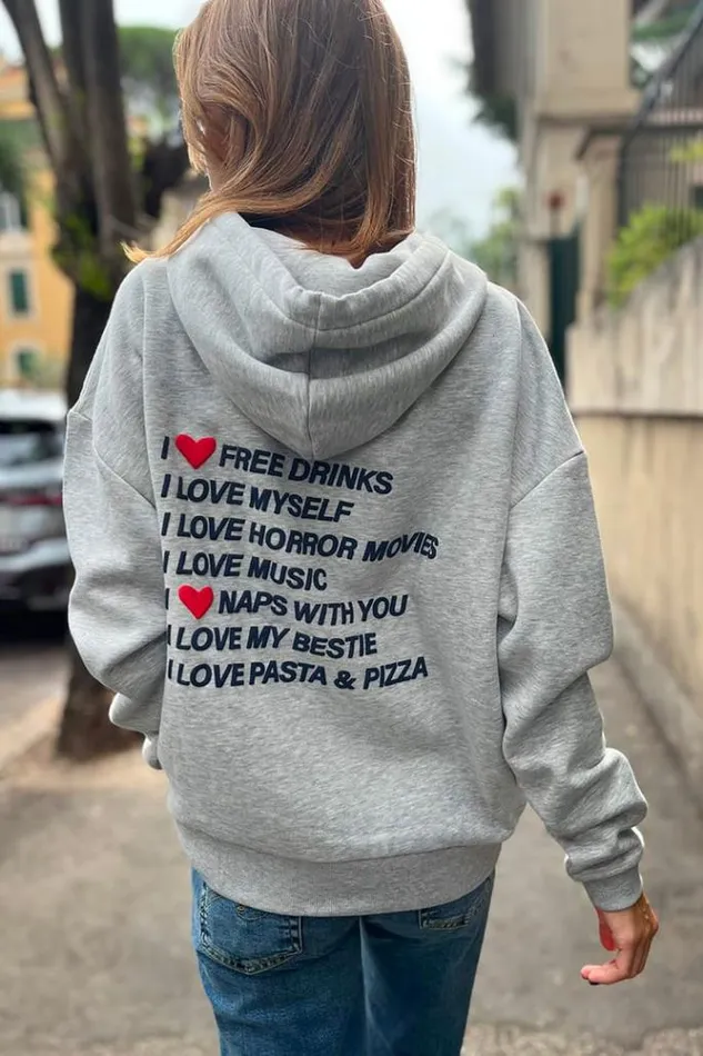 Love Hoodie Women Subdued Hoodies and Sweats