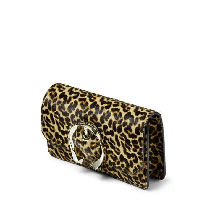 Madeline Belt Bag Leopard Print Pony Belt Bag With Metal Buckle Natural Mix Women JIMMY CHOO Belts