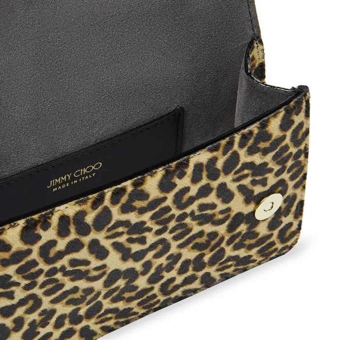 Madeline Belt Bag Leopard Print Pony Belt Bag With Metal Buckle Natural Mix Women JIMMY CHOO Belts