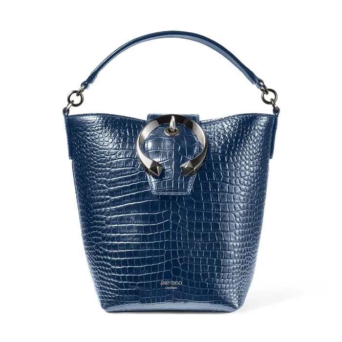 Madeline Bucket Denim CrocEmbossed Leather Bucket Handbag With Metal Buckle Denim Women JIMMY CHOO Bucket Bags Madeline Bucket Denim CrocEmbossed Leather Bucket Handbag With Metal Buckle Denim Women JIMMY CHOO Bucket Bags