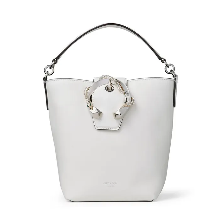 Madeline Bucket Latte Smooth Calf Leather Bucket Bag With Snake Buckle Latte Women JIMMY CHOO Bucket Bags Madeline Bucket Latte Smooth Calf Leather Bucket Bag With Snake Buckle Latte Women JIMMY CHOO Bucket Bags