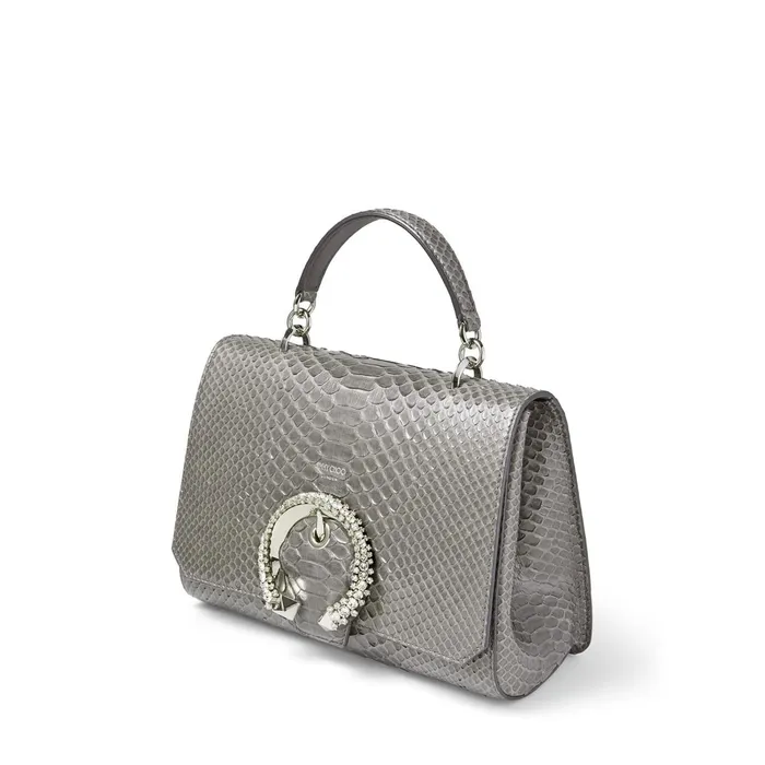 Madeline Top Handle Dusk Python Top Handle Bag With Crystal Buckle Dusk Women JIMMY CHOO Top Handle Bags
