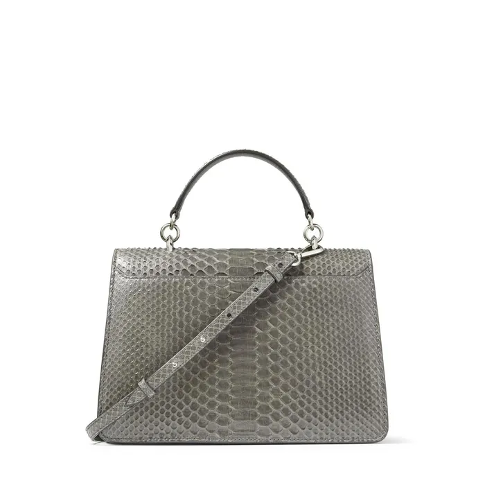 Madeline Top Handle Dusk Python Top Handle Bag With Crystal Buckle Dusk Women JIMMY CHOO Top Handle Bags