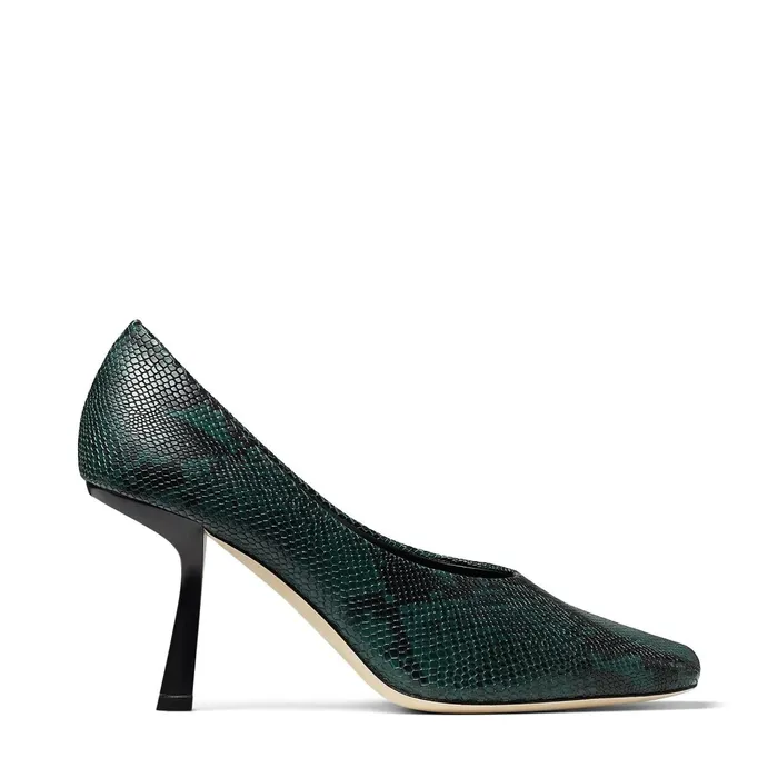 Marcela 85 Dark Moss Snake Printed Leather Scoop Heel Pumps Dark Moss Women JIMMY CHOO Pumps Marcela 85 Dark Moss Snake Printed Leather Scoop Heel Pumps Dark Moss Women JIMMY CHOO Pumps