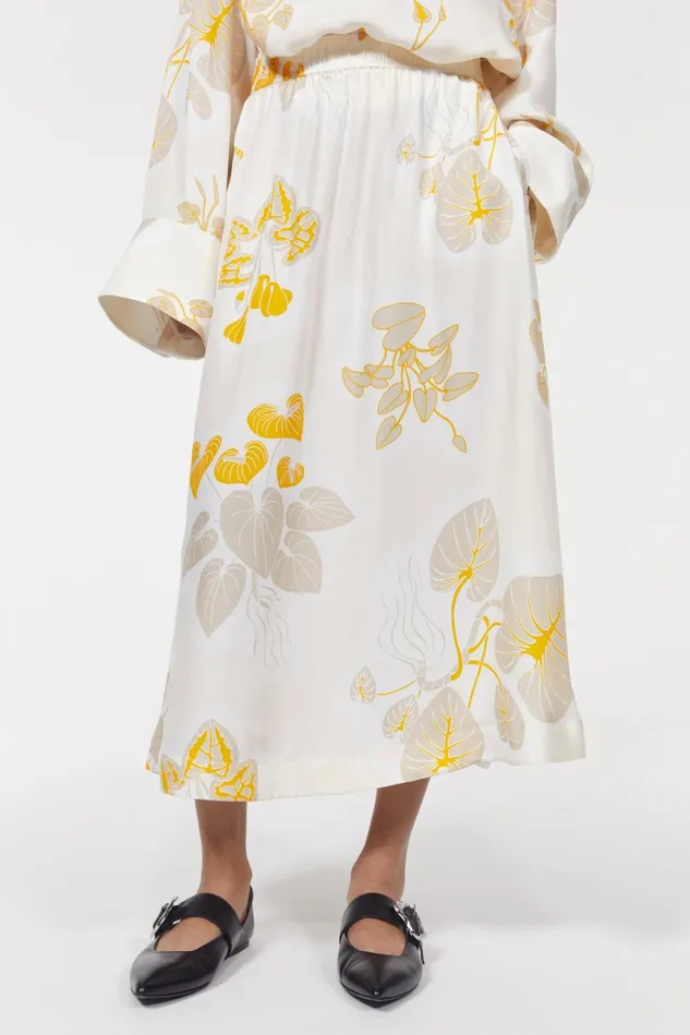 Marla Leaf Skirt Off White Women Rodebjer Skirts