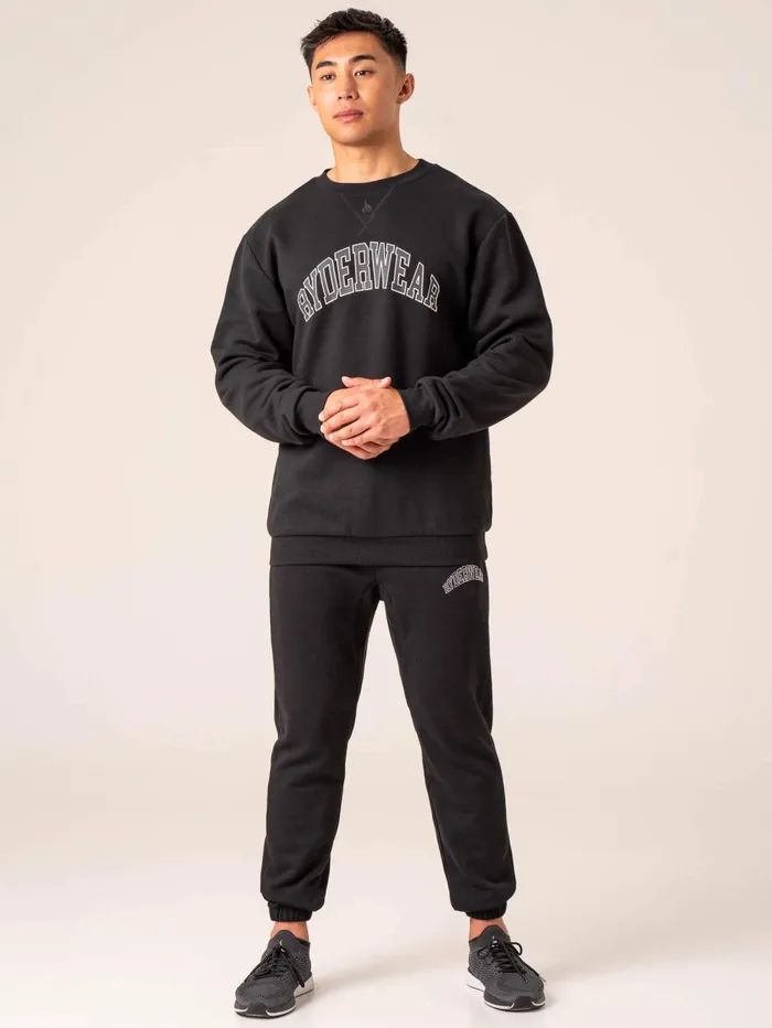 Men039s Collegiate Track Pant 8211 Black Men Ryderwear Gym Pants