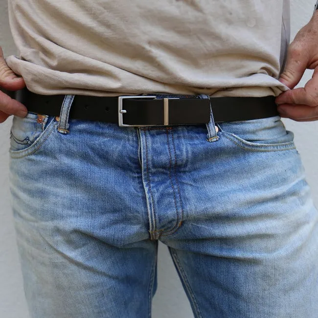 Men Alec Reversible Belt BlackWhiskey Windsor Smith Belts