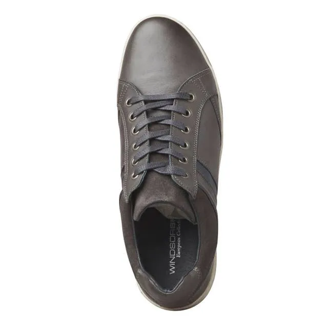 Men Art157 Grey Leather Shoes Windsor Smith Shoes