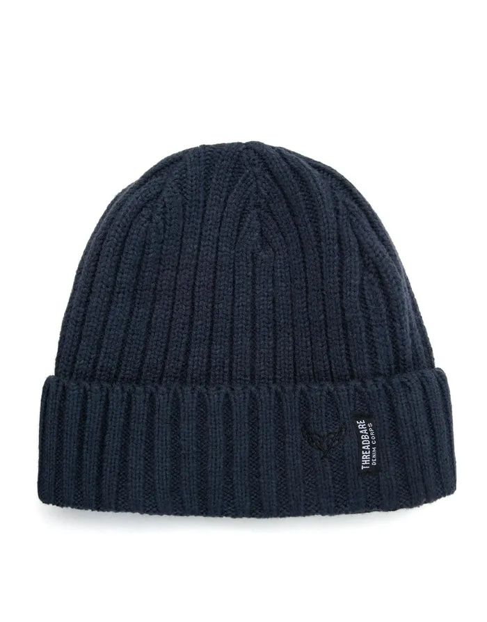 Men Black and Navy Blue Knitted Hats 2 Pack Black Navy Threadbare Accessories Men Black and Navy Blue Knitted Hats 2 Pack Black Navy Threadbare Accessories