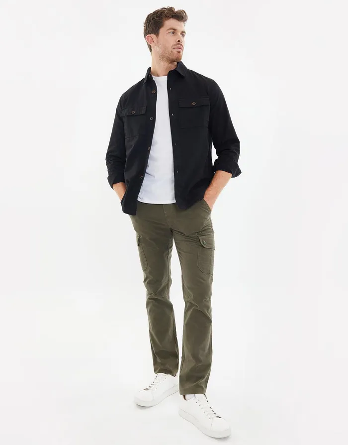Men Black Lightweight Shacket Black Threadbare Jacket and Coats Men Black Lightweight Shacket Black Threadbare Jacket and Coats