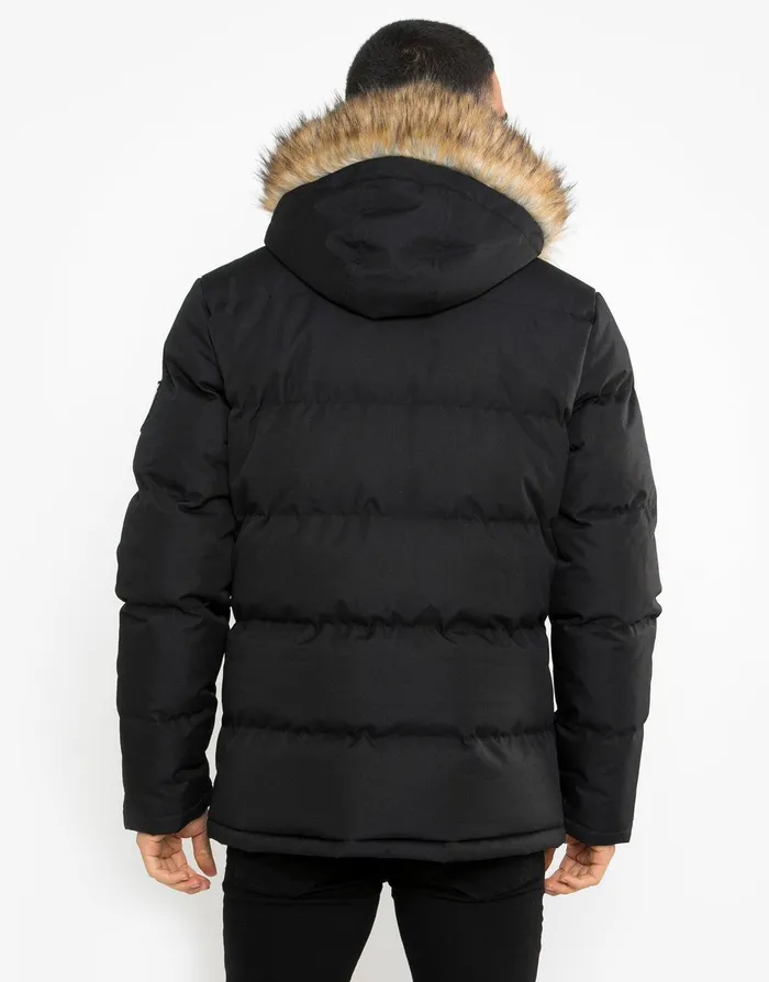 Men Black Parka Jacket Black Threadbare Jacket and Coats Men Black Parka Jacket Black Threadbare Jacket and Coats