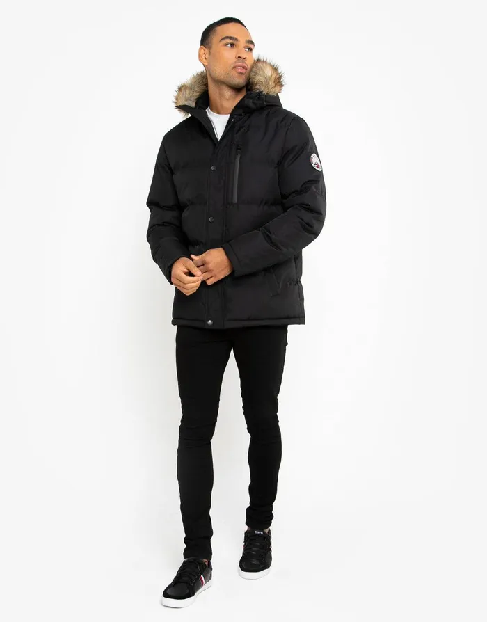 Men Black Parka Jacket Black Threadbare Jacket and Coats Men Black Parka Jacket Black Threadbare Jacket and Coats