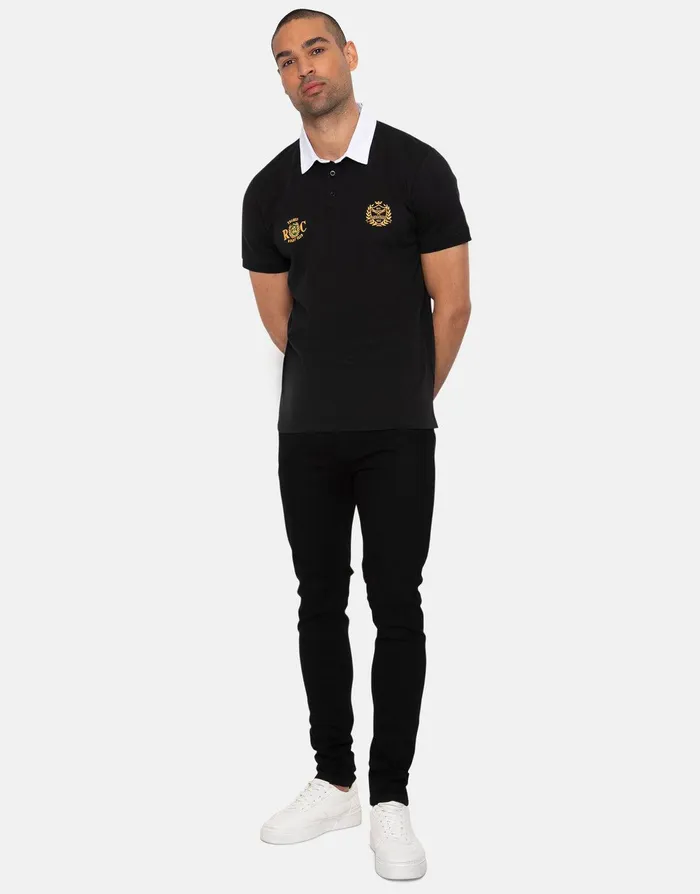 Men Black Short Sleeve Rugby Shirt Black Threadbare Rugby Shirts Men Black Short Sleeve Rugby Shirt Black Threadbare Rugby Shirts