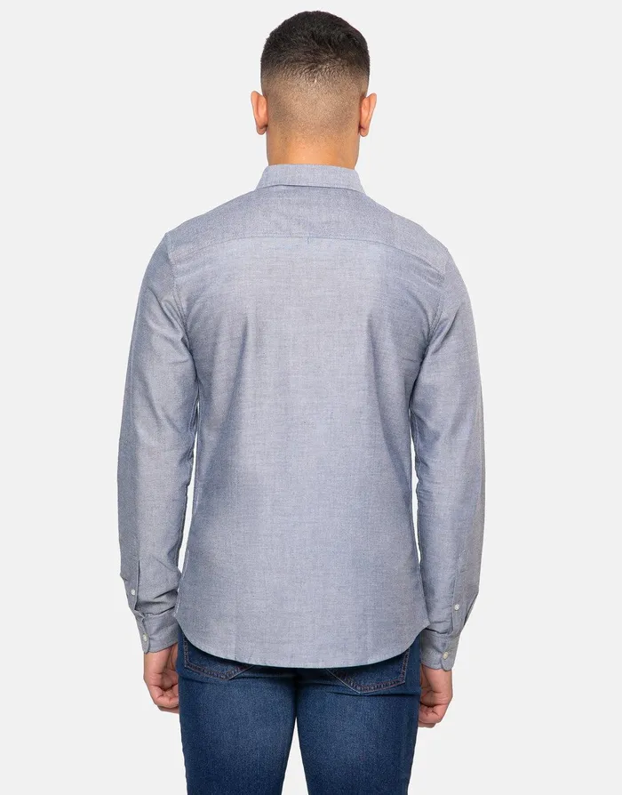 Men Blue Cotton Long Sleeve Shirt Blue Threadbare Shirts Men Blue Cotton Long Sleeve Shirt Blue Threadbare Shirts