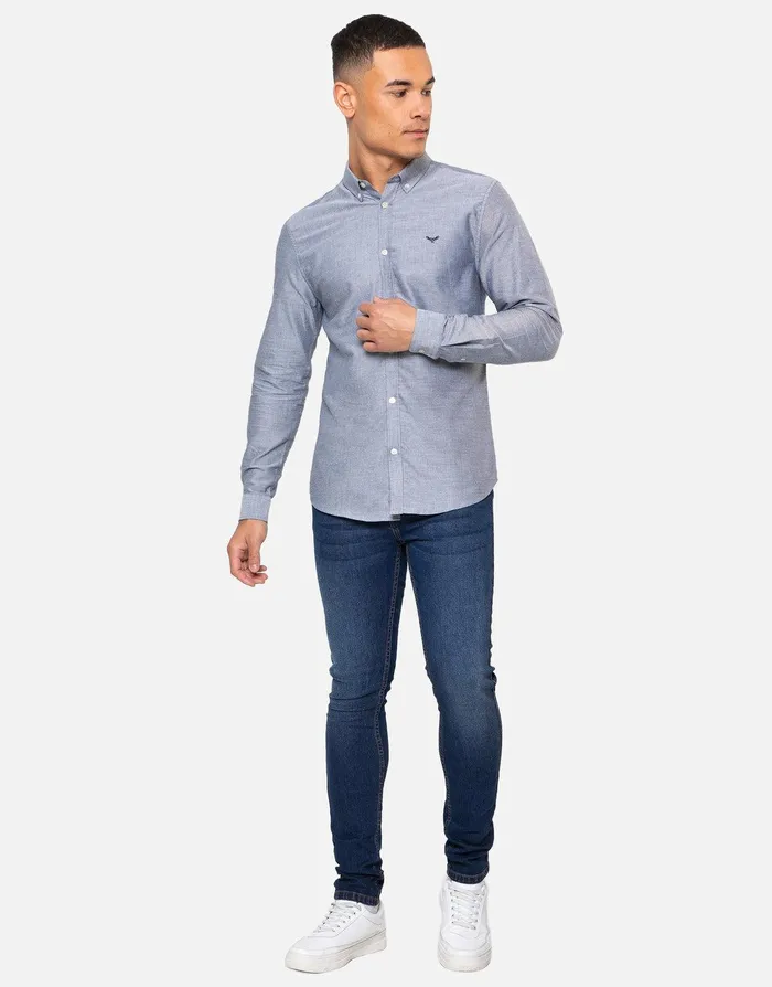Men Blue Cotton Long Sleeve Shirt Blue Threadbare Shirts Men Blue Cotton Long Sleeve Shirt Blue Threadbare Shirts