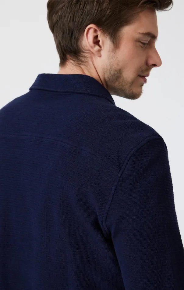 Men ButtonUp Long Sleeve Shirt In Maritime Blue Mavi Jeans Shirts Men ButtonUp Long Sleeve Shirt In Maritime Blue Mavi Jeans Shirts