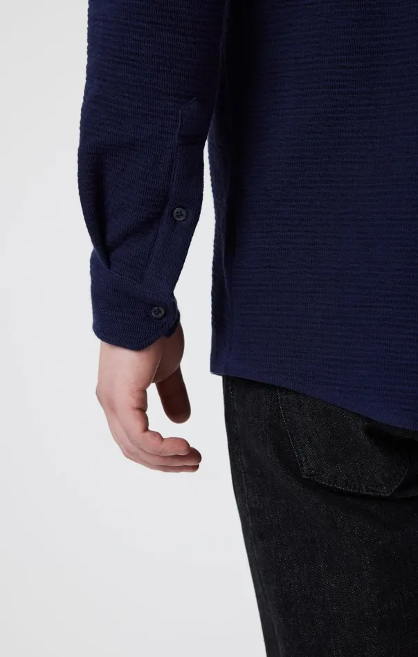 Men ButtonUp Long Sleeve Shirt In Maritime Blue Mavi Jeans Shirts Men ButtonUp Long Sleeve Shirt In Maritime Blue Mavi Jeans Shirts