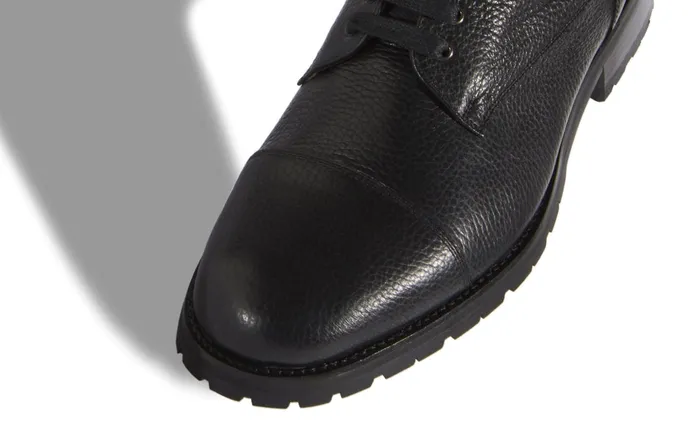 Men Casual Manolo Blahnik CAMPCHO Black Calf Leather LaceUp Boots Men Casual Manolo Blahnik CAMPCHO Black Calf Leather LaceUp Boots
