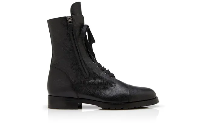 Men Casual Manolo Blahnik CAMPCHOSH Black Deer Leather LaceUp Boots Men Casual Manolo Blahnik CAMPCHOSH Black Deer Leather LaceUp Boots