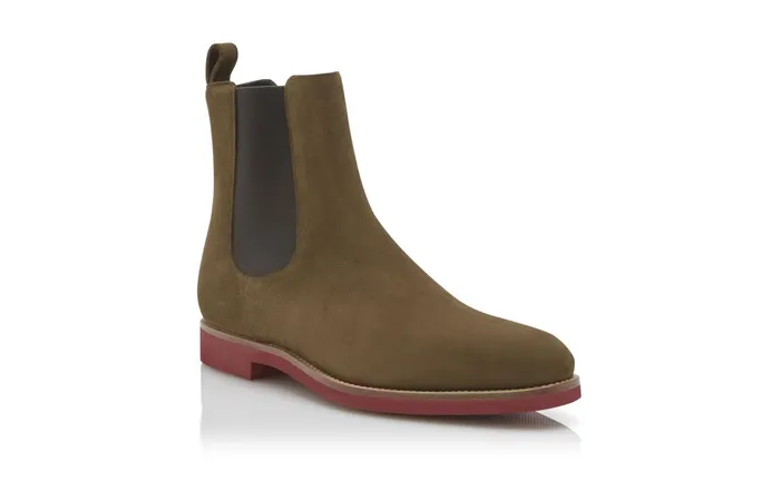 Men Casual Manolo Blahnik MADRID Brown Suede Chelsea Boots