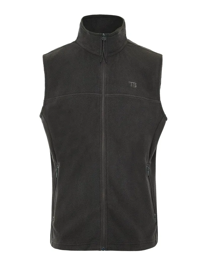 Men Charcoal Fitness Fleece Gilet Charcoal Threadbare Gilets Men Charcoal Fitness Fleece Gilet Charcoal Threadbare Gilets