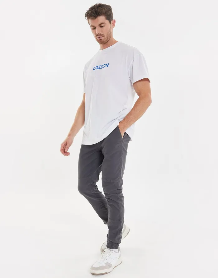 Men Charcoal Slim Fit Cuffed Trousers Charcoal Threadbare Trousers and Cargos Men Charcoal Slim Fit Cuffed Trousers Charcoal Threadbare Trousers and Cargos