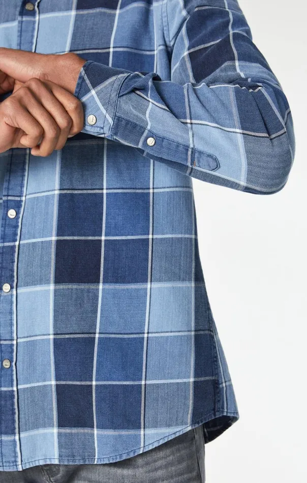 Men Check Shirt In Indigo Check Mavi Jeans TShirts Men Check Shirt In Indigo Check Mavi Jeans TShirts